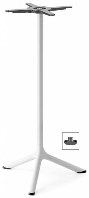 Подстолье металлическое барное Tripe белый Ø610х1090 мм Подстолье металлическое барное Tripe белый Ø610х1090 мм