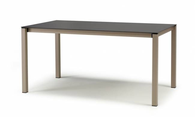 Стол ламинированный раздвижной Pranzo Extendable тортора, антрацит 1600-2100х890х750 мм