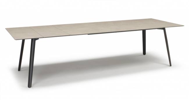 Стол ламинированный раздвижной Squid Extendable черный, тортора шпатель 2090-2490-2890х1000х730 мм