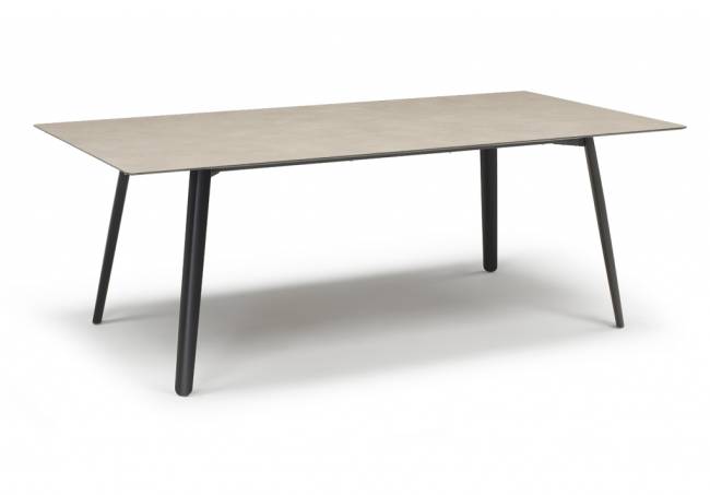 Стол ламинированный раздвижной Squid Extendable черный, тортора шпатель 2090-2490-2890х1000х730 мм