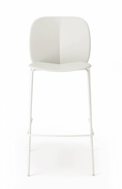 Стул пластиковый полубарный Mentha Go Green лен 490х520х1010 мм