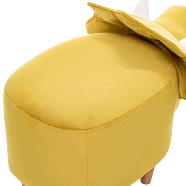 Пуф Leset Dino COMBI V28 желтый, компаньон V01 белый Бук
