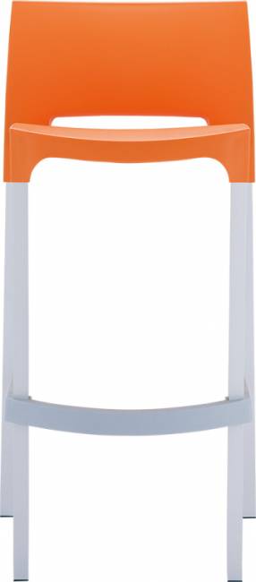 Стул пластиковый барный Gio 75 оранжевый 390х450х960 мм
