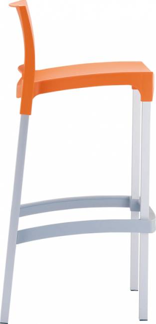 Стул пластиковый барный Gio 75 оранжевый 390х450х960 мм