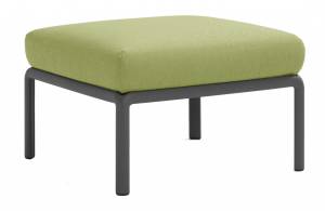 Пуф пластиковый с подушкой Komodo Pouf антрацит, авокадо 700х700х490 мм