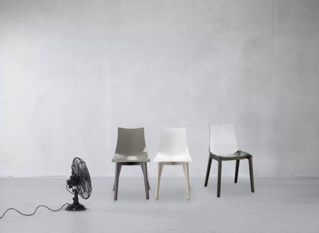 Стул прозрачный Natural Zebra Antishock венге, серый 460х520х810 мм