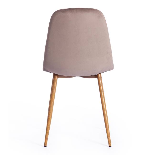 Стул BREEZE (mod. 4724) серо-бежевый/натуральное дерево металл/вельвет