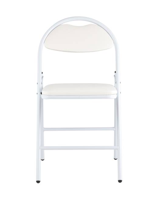 Стул складной Hagen экокожа белый каркас белый