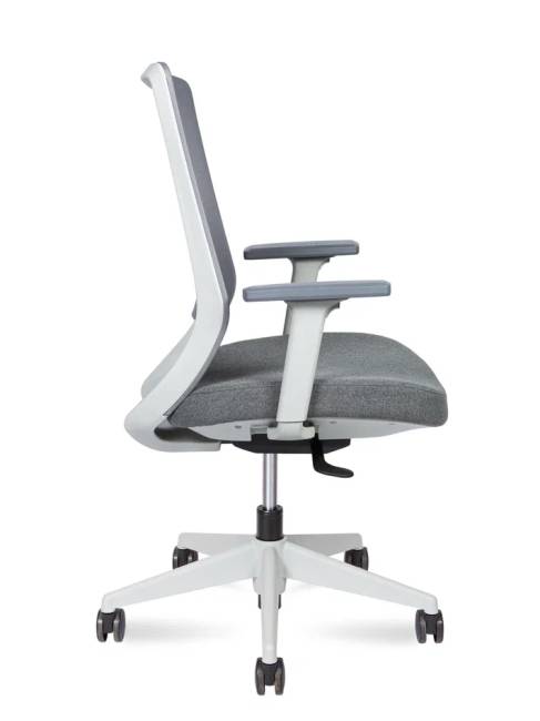 Кресло офисное / Моно грэй LB / Mono grey LB  / серый пластик / серая ткань / серая сетка