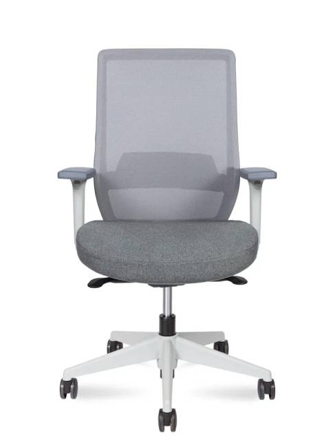 Кресло офисное / Моно грэй LB / Mono grey LB  / серый пластик / серая ткань / серая сетка