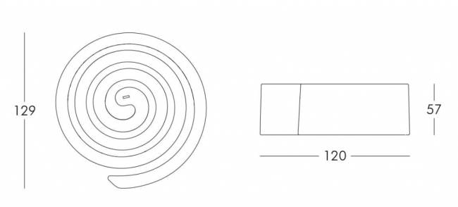 Пуф пластиковый Summertime Standard 1290х1200х430 мм