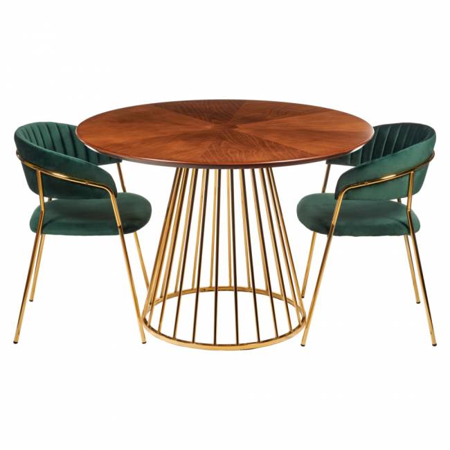 Стол Liverpool 110см, золотистые ножки