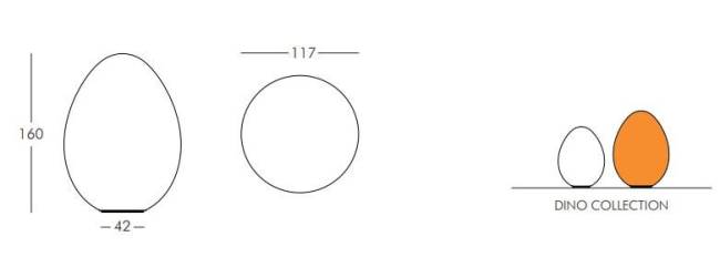 Светильник пластиковый Яйцо Dino Lighting IN белый Ø1170х1600 мм