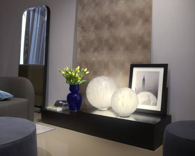 Светильник пластиковый настольный Mineral 30 Lighting белый, серый Ø300х310 мм