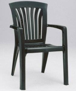 Кресло DIANA (цвет зеленый, монолитное) из пластика (пластиковая мебель)