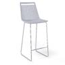 Стул пластиковый полубарный Akami ST 66 жемчужно-серый 500х550х1030 мм