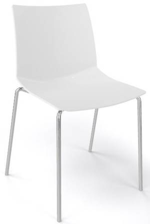 Стул пластиковый Kanvas NA белый 470х500х790 мм