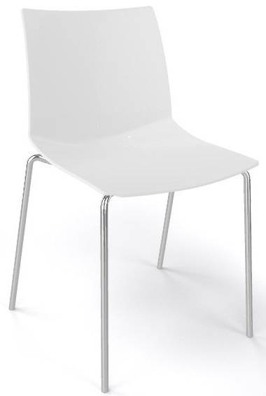 Стул пластиковый Kanvas NA белый 470х500х790 мм Стул пластиковый Kanvas NA белый 470х500х790 мм