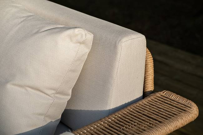 "Мальдивы" лаунж-зона из искусственного ротанга, цвет соломенный