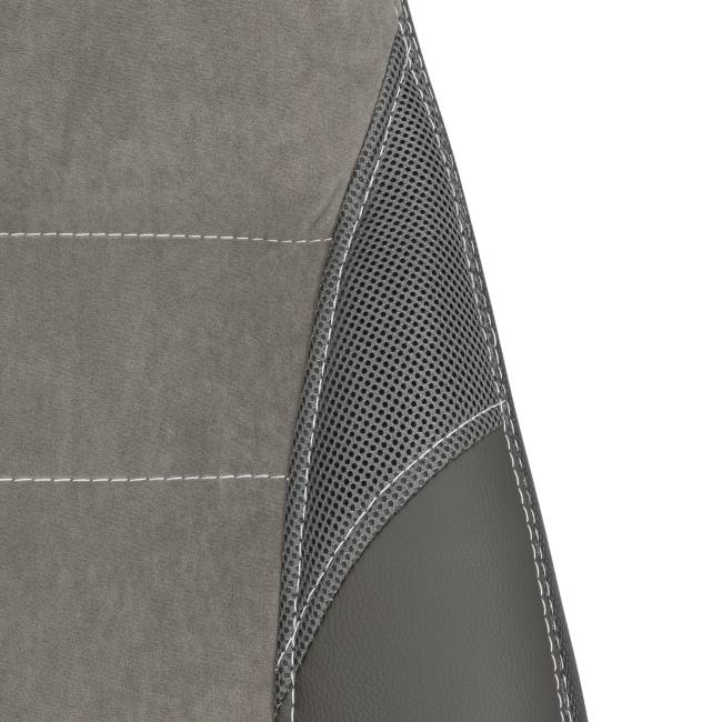 Кресло INTER (24) кож/зам/флок/ткань, серый/металлик, C-36/29/TW-12 серый/металлик кож/зам/флок/ткань