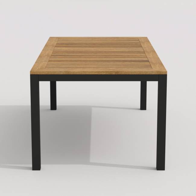 Обеденная группа TELLA  BONTA каркас карбон / стол тик 200 / ткань черная