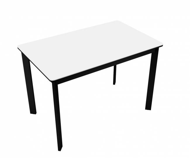 Стол DikLine LK110 Керамика Mono white (белый матовый) /подстолье черное/опоры черные