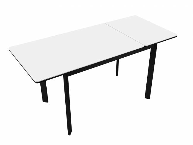 Стол DikLine LK110 Керамика Mono white (белый матовый) /подстолье черное/опоры черные