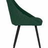 Стул обеденный DOBRIN STELLA, ЭМАЛЬ ЧЕРНЫЙ МУАР велюр Catania Izumrud
