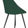 Стул обеденный DOBRIN STELLA, ЭМАЛЬ ЧЕРНЫЙ МУАР велюр Catania Izumrud