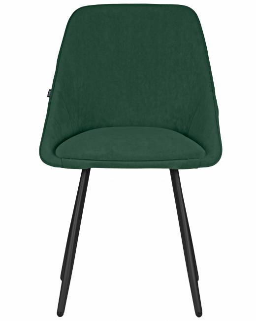 Стул обеденный DOBRIN STELLA, ЭМАЛЬ ЧЕРНЫЙ МУАР велюр Catania Izumrud