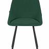 Стул обеденный DOBRIN STELLA, ЭМАЛЬ ЧЕРНЫЙ МУАР велюр Catania Izumrud