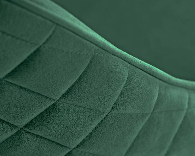 Стул обеденный DOBRIN STELLA, ЭМАЛЬ ЧЕРНЫЙ МУАР велюр Catania Izumrud