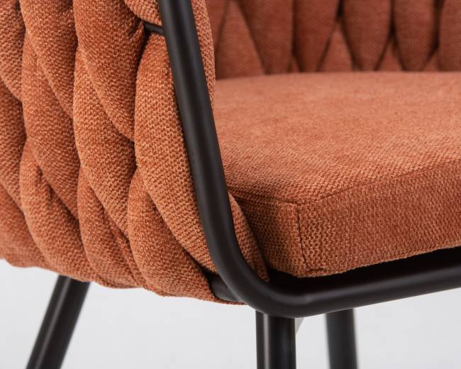 Набор 2 шт Стул обеденный DOBRIN MATILDA, оранжевая ткань (LAR 275-27)