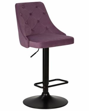 Стул барный DOBRIN JOSEPH BLACK, пудрово-сиреневый велюр (MJ9-52)