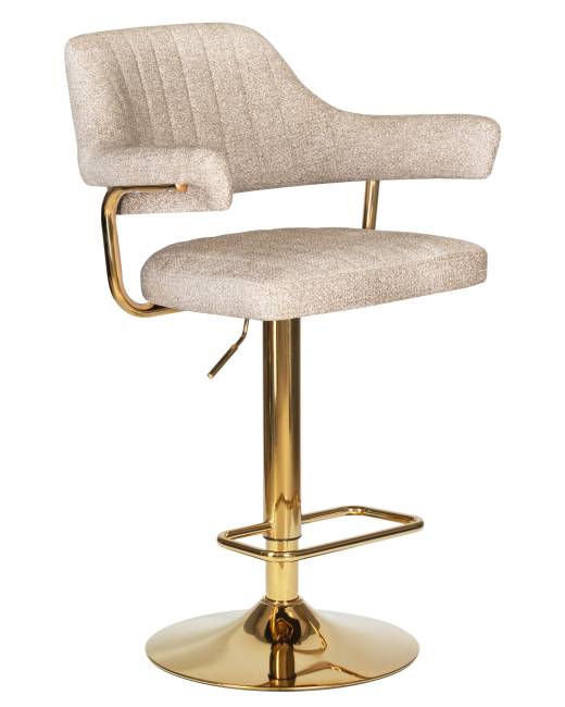 Набор 2 шт Стул барный DOBRIN CHARLY GOLD, бежевый твид (LEO26)