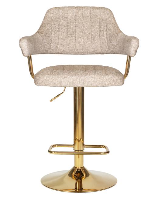 Набор 2 шт Стул барный DOBRIN CHARLY GOLD, бежевый твид (LEO26)