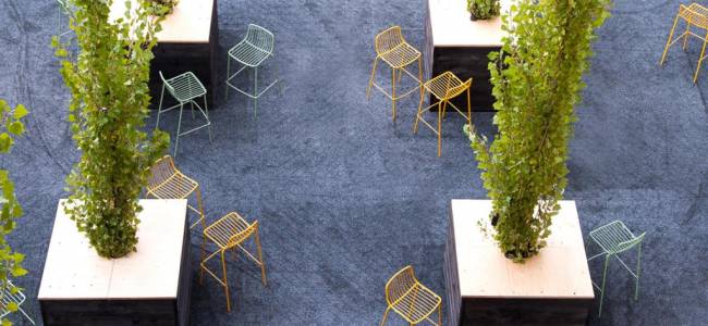 Стул металлический полубарный Nolita желтый 495х465х860 мм