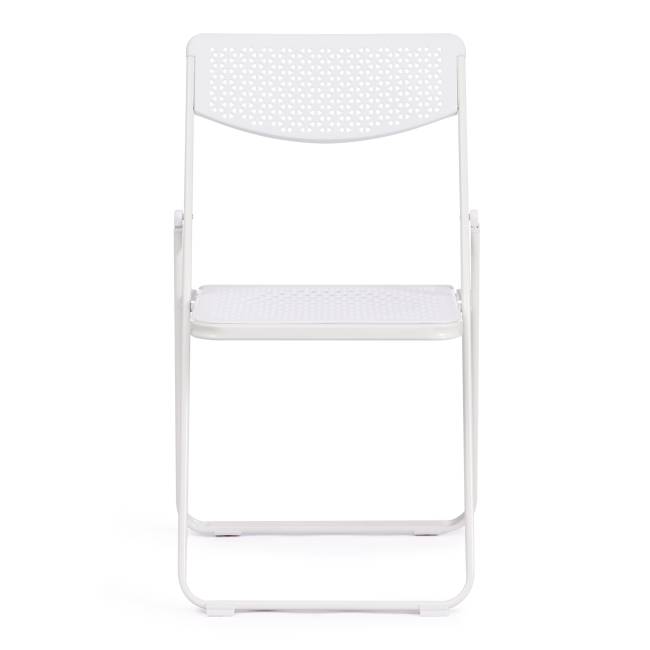 Стул складной Folder/Фолдер (мод. 3016)/2 шт. в упаковке каркас: металл, сиденье/спинка: пластик, 48,5х48х82,5см, белый  (Комплект из 2 шт.) белый каркас: металл, сиденье/спинка: пластик