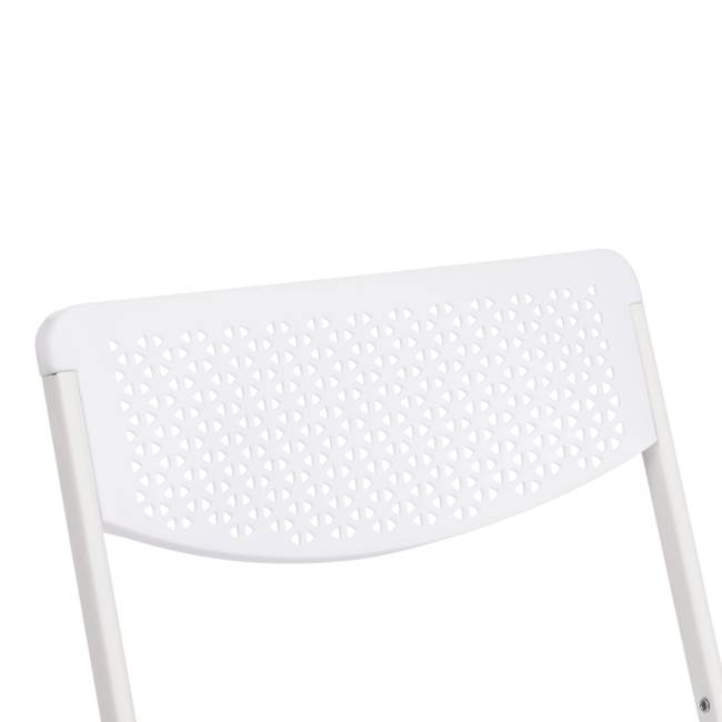 Стул складной Folder/Фолдер (мод. 3016)/2 шт. в упаковке каркас: металл, сиденье/спинка: пластик, 48,5х48х82,5см, белый  (Комплект из 2 шт.) белый каркас: металл, сиденье/спинка: пластик