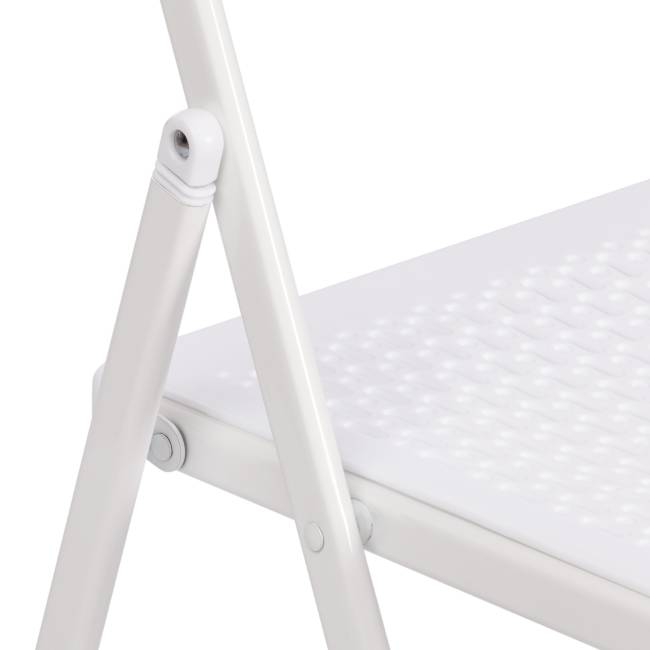 Стул складной Folder/Фолдер (мод. 3016)/2 шт. в упаковке каркас: металл, сиденье/спинка: пластик, 48,5х48х82,5см, белый  (Комплект из 2 шт.) белый каркас: металл, сиденье/спинка: пластик