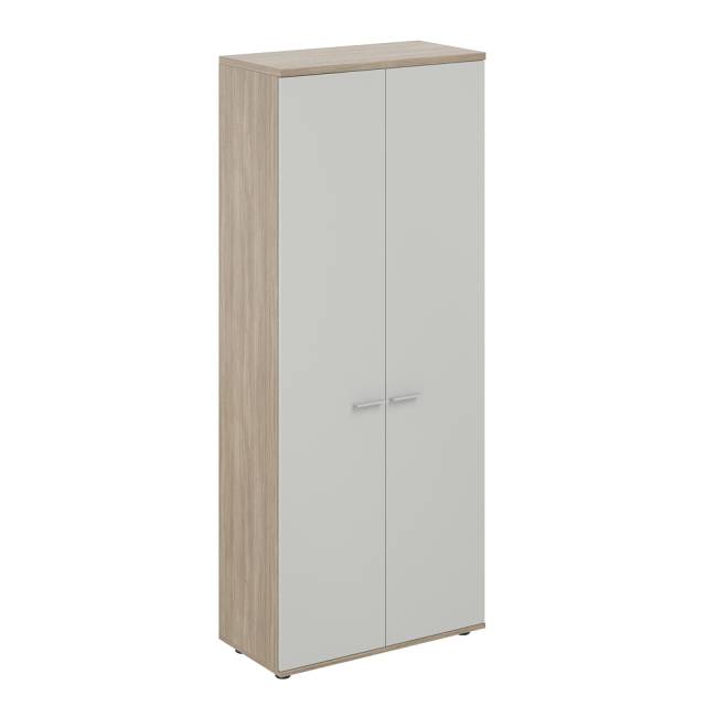 SG.821.OD.SH / Гардероб 800х400х1955, з.ст HDF / корпус: дуб темный; фасады: серый бархат