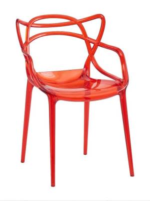 Стул Мастерс прозрачный красный