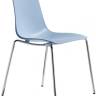 Стул пластиковый Zebra Technopolymer 4 legs хром, голубой 540х520х810 мм