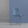Стул пластиковый Zebra Technopolymer 4 legs хром, голубой 540х520х810 мм
