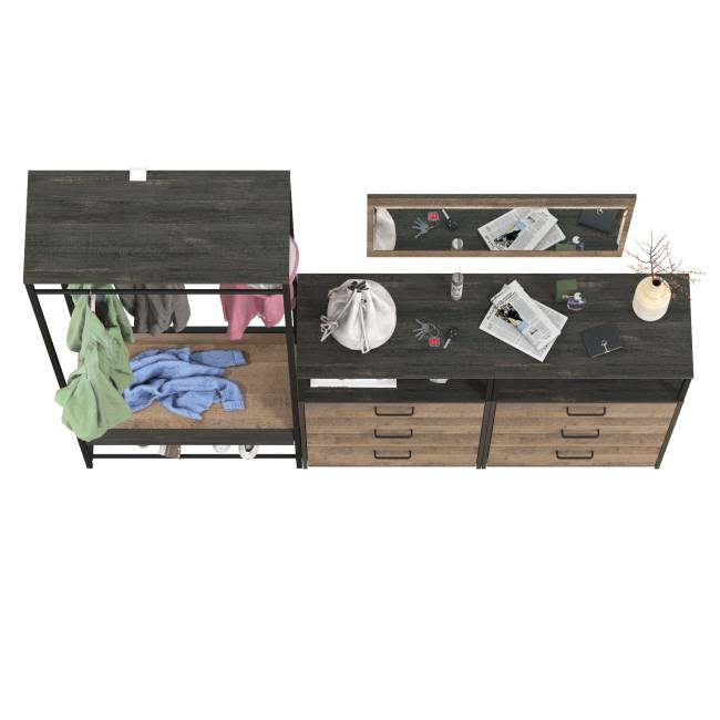 Набор модульной мебели для прихожей Трувор № 219 цвет дуб гранж песочный/интра