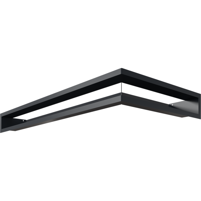 Решетка Kratki Люфт угловая 9/40/80 см левая графит