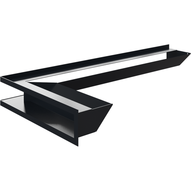 Решетка Kratki Люфт угловая 9/40/80 см левая графит