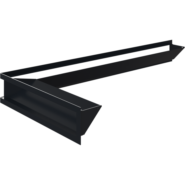 Решетка Kratki Люфт угловая 9/40/80 см левая графит