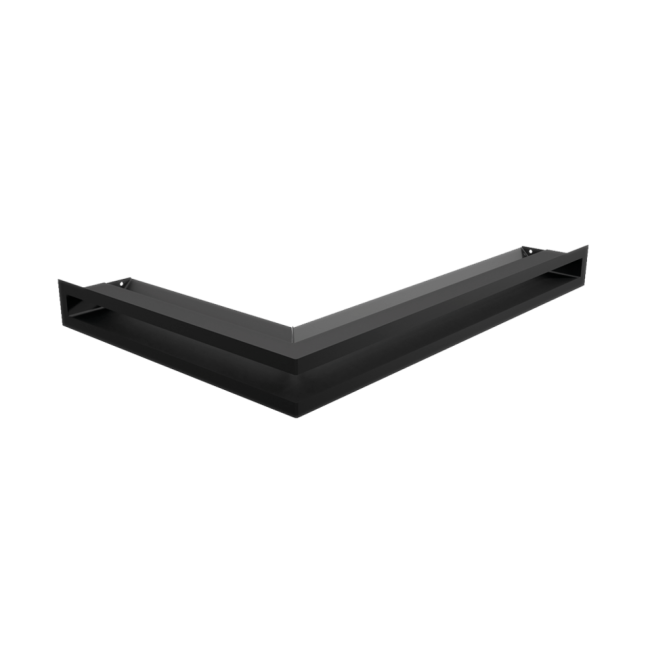 Решетка Kratki Люфт угловая 6*40 см правая черная