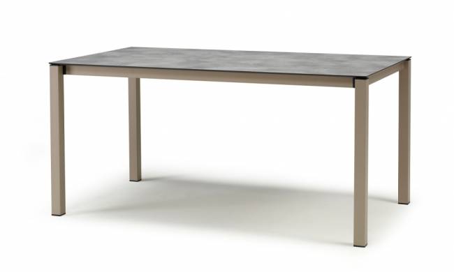 Стол ламинированный раздвижной Pranzo Extendable тортора, цементный 1600-2100х890х750 мм